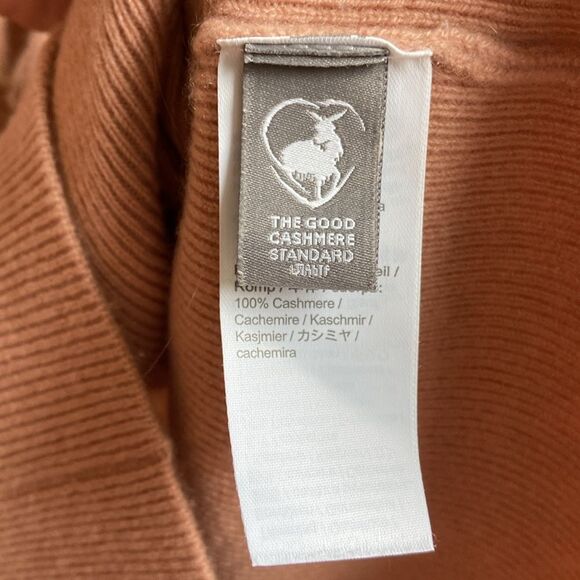 J. Crew Cashmere ribbed crewneck sweater (Sz XL) Muted Pink Bell Sleeve V-Neck - Picture 7 of 13